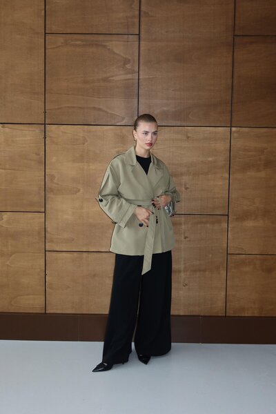 EEES MİDİ BOY İÇ ASTARSIZ TRENÇKOT