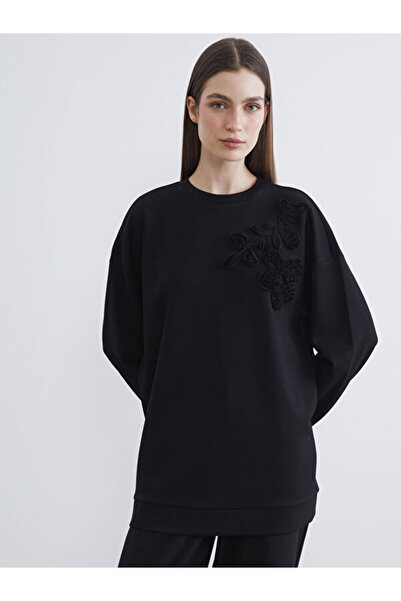 LC Waikiki RMZ GİYİM FARKIŞİLLİΚ Zero Roba Κεντημένο Γυναικείο Φούτερ Τουνίκ