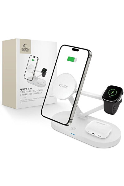 Tech-Protect Cablu QI15W-A41 3 în 1 USB-C MagSafe, USB-C la USB-C, inclusiv 1...