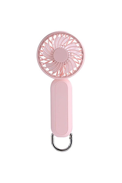 Techsuit Portable Fan with USB Port, 3 Speeds, 1200mAh - (A217) Pink