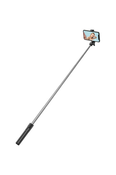 Hurtel Stick selfie WHS1Y trepied telescopic 1m cu suport pentru telefon - negru