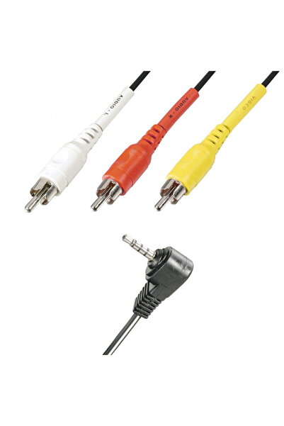 Somogyi Cablu video, mufДѓ 3,5 mm 4 poli - 3x mufДѓ RCA stereo, 2 m
