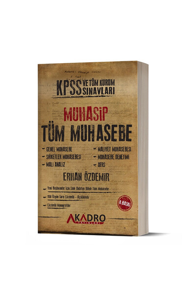 A Kadro Yayınları Genel Muhasebe Muhasip 6.Baskı