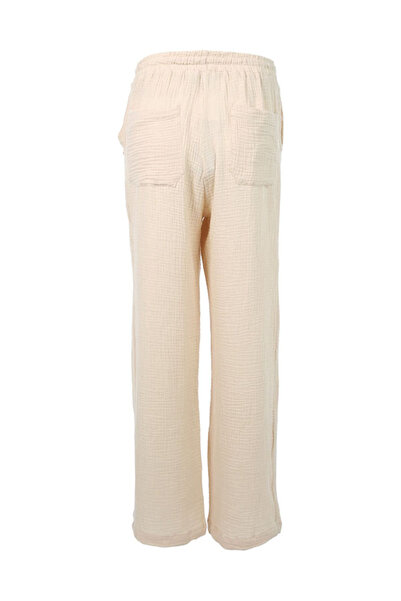 london Rag Women Latte Drawstring Casual Lounge Wide Pants