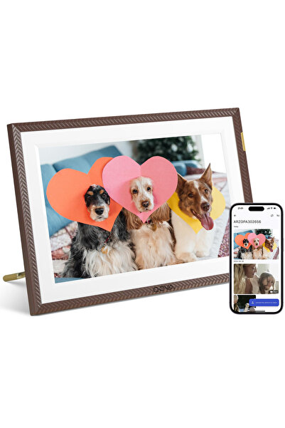 Qova Ramă foto digitală Wifi cu ecran HD de 10,1 inci, memorie de 32 GB, Azor...