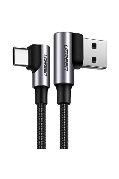 Ugreen Angle cable USB to USB-C US176, 3A, 0.5m (black)