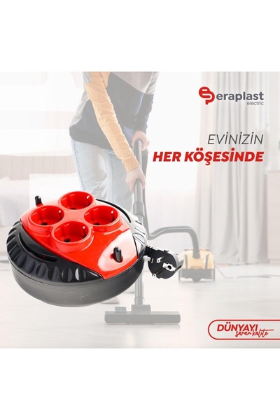 Eraplast EV TİPİ 4 LÜ BAKIR KABLOLU MİNİ MAKARA