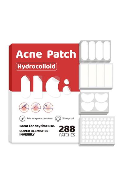 Choice ٢٨٨ قطعة من لصقات حب الشباب والبثور ذات السعة الكبيرة، بأشكال متنوعة ل...