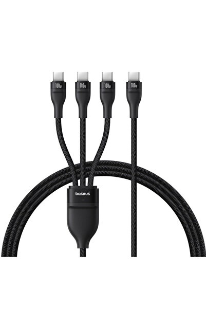 Baseus Flash Series Type C to C+C+C fast charging cable 480 Mbps Black