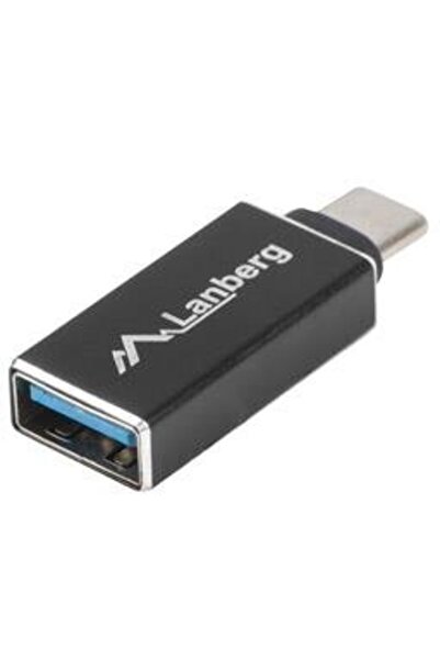 Lanberg Adaptor USB TYPE-C(M)-AF 3.1 Negru