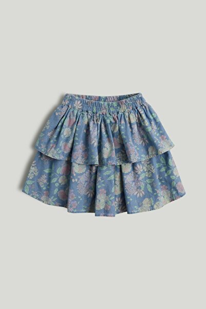 MOTHERCARE Blue Floral Layered Midi Skirt