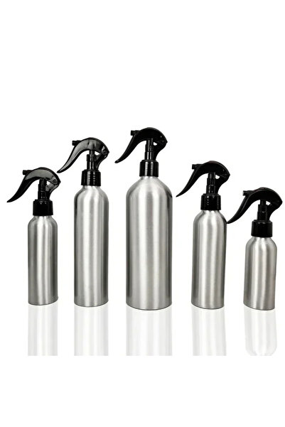 Choice4 زجاجة رذاذ معدنية فضية سعة 250 مل، قطعة واحدة، من الألومنيوم، سعة 30-...