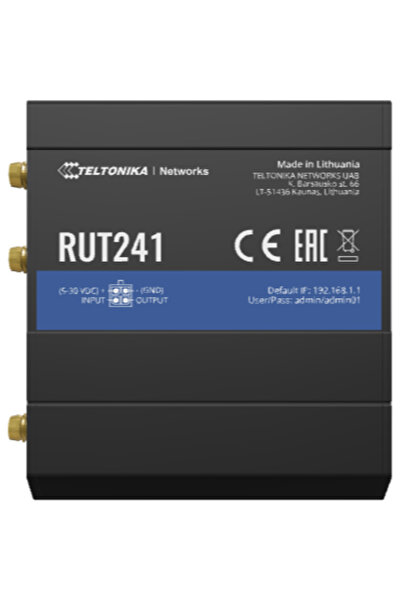 Teltonika RUT241 4G LTE Cat4, WiFi 802.11b/g/n, 1x WAN/LAN + 1x LAN 10/100, 1...