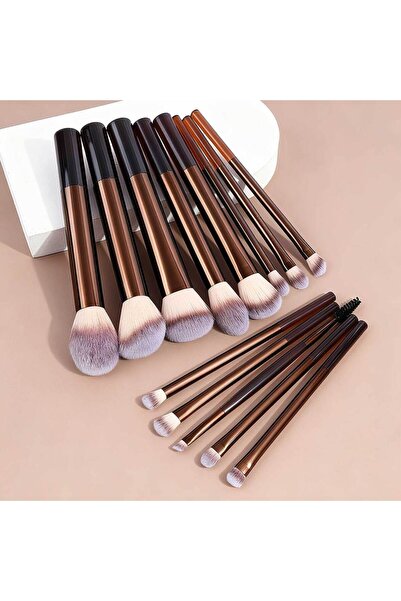 Choice مجموعة فرش مكياج بنية اللون، 13 قطعة/مجموعة، طقم فرش تجميل احترافية، م...