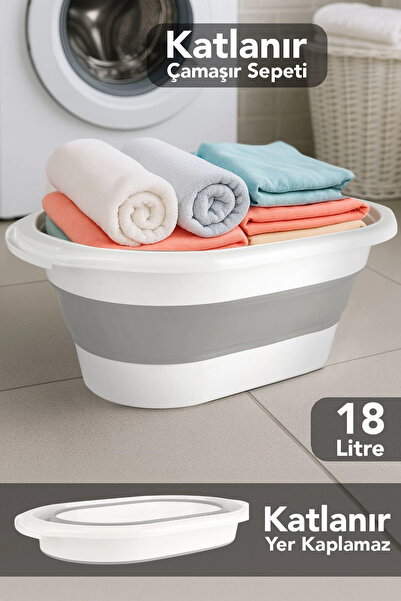 ASG Katlanabilir Pratik Akordiyon Sepet 18 Lt Kampta,Piknikte, Karavanda, Tek...