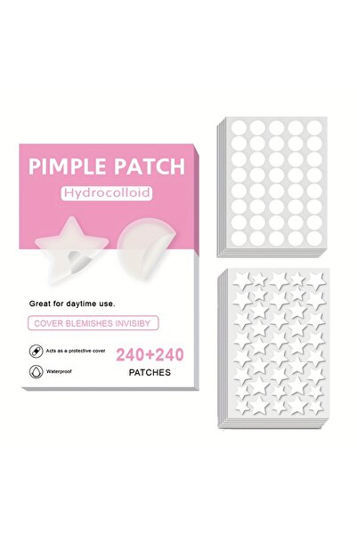 Choice 480 قطعة (240+240 قطعة) لصقات شفافة على شكل نجمة للبالغين لعلاج حب الش...