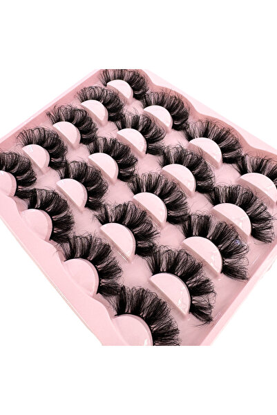 Choice5 10 أزواج 9D218 جديد 10 أزواج رموش ثلاثية الأبعاد من المنك الصناعي، خف...