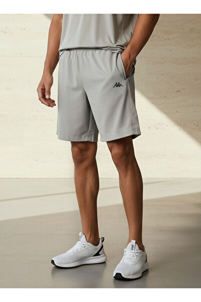 Kappa شورت رجالي مزدوج مطبوع عليه شعار