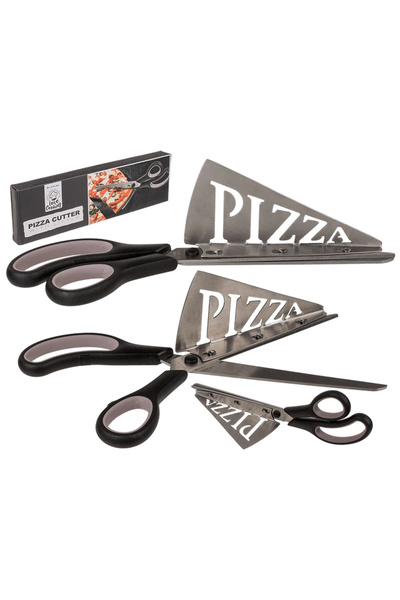 Out Of The Blue Stainless steel pizza scissors with serving paddle