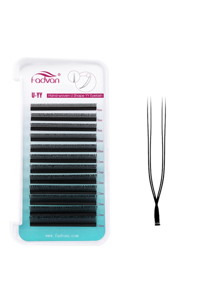 Choice13 رموش فادفان على شكل حرف U، مقاس 10 مم، ذات أطراف مزدوج ، بتجعيد C/D،...