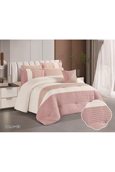 Red Rose Luxurious summer bedspread for two people, 7 pieces