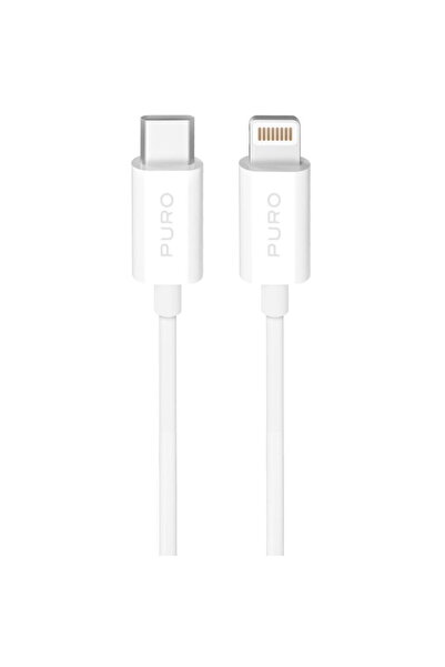 Puro Cablu Lightning USB-C TPE 20W 3m - Alb