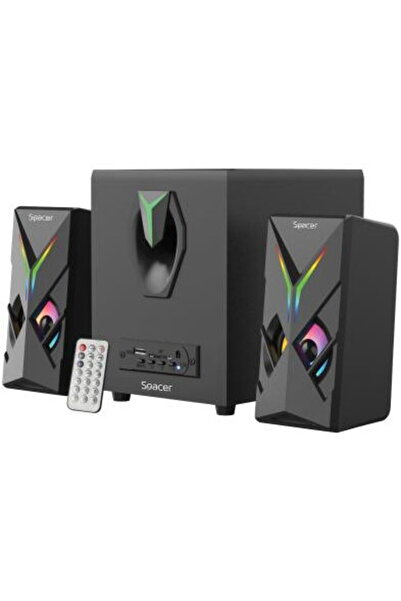 Spacer Gaming 2.1 14W RMS bluetooth, telecomanda wireless, control volum Negru