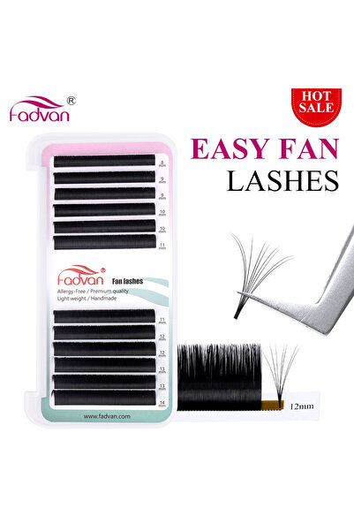 Choice8 14 مم 0.07 مم D FADVAN Easy Fanning Eyelashes Extensi Soft Blooming F...