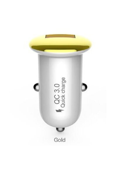 Devia Încărcător auto seria Mushroom (QC3.0-18W) auriu