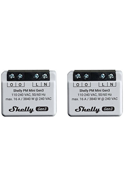 Shelly Set 2 Controlere PM Mini Gen3 Monitorizare energie