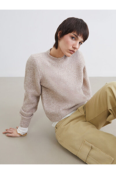 LC Waikiki Rmz Gi̇yi̇m Farkiyla Zero Roba Collar Women's Knitwear Sweater