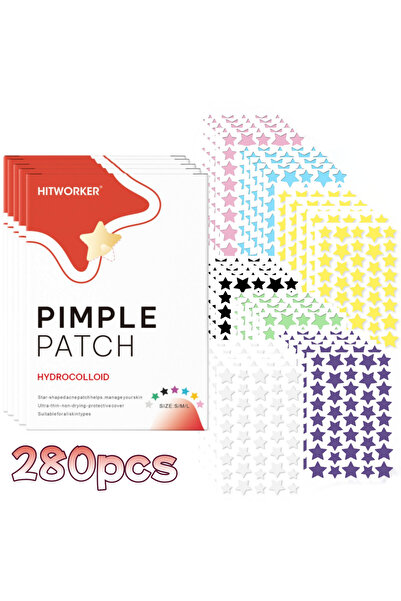 Choice 280 قطعة من لصقات حب الشباب الهيدروكولويدية على شكل نجمة 840/280 لصقة ...
