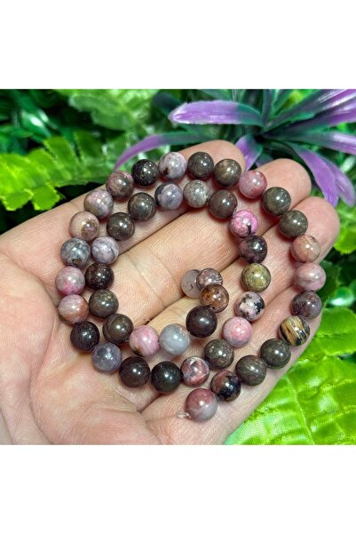 TAŞ UZMANI حجر كوارتز ملون من رودونيت كوري 8 ملم