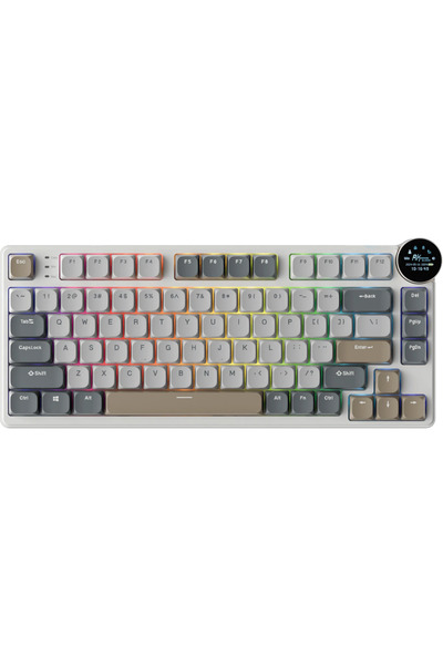 ROYAL KLUDGE N80 Brown Switch RGB LED USB/USB Wireless/Bluetooth Pearly Dawn