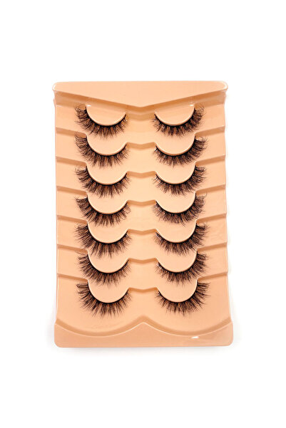 Choice3 YB-02 رموش صناعية جديدة مكونة من 7 أزواج من الرموش الكثيفة ثلاثية الأ...