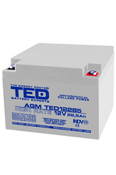 TED Electric Acumulator AGM VRLA 12V 28,5A High Rate 165mm x 175mm x h 126mm ...