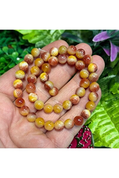 TAŞ UZMANI حجر كوارتز ملون من نوع كيوري فاير سيترين 8 ملم