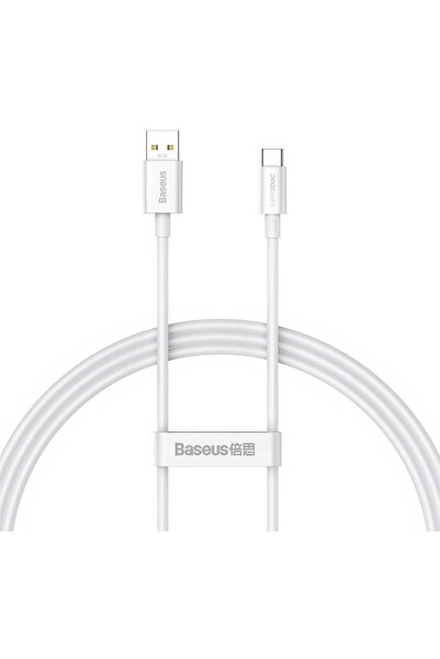Baseus Cablu USB la USB-C seria Superior, 65W, PD, 1m Alb