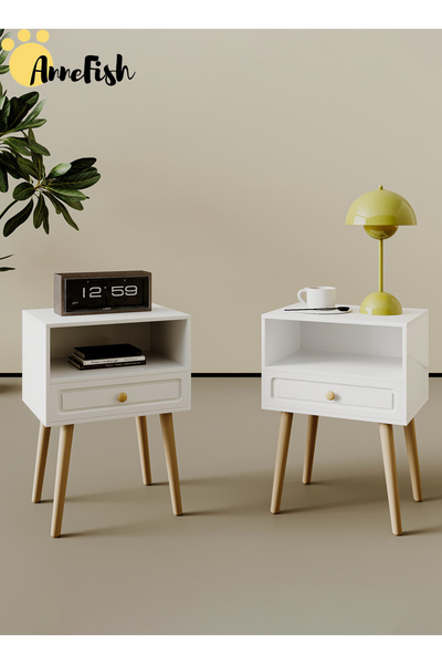 AnneFish 45*35*60cm Nightstand Bedside Table Nightstands End Coffee Table Ope...