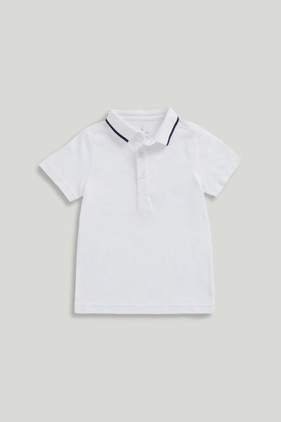 MOTHERCARE White Polo Shirt, 5 years to 10 years