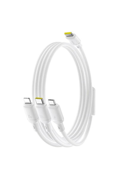 Baseus Cablu de Date Type-C la Micro-USB, Lightning, USB-C, 100W, 1.5m - Moon...