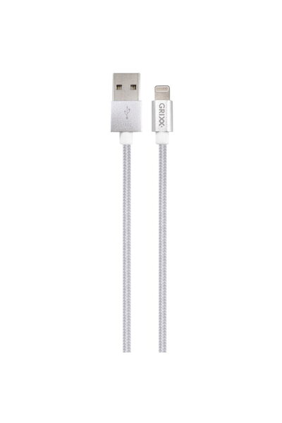 Grixx Optimum data cable - 8-pin to USB Apple MFI License, braided, length 1m...