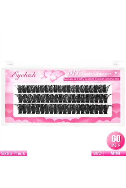 Choice 80D Individual Lashes 8-16mm 160pcs Cluster Lashes Natural Look Mixed ...