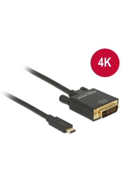 DELOCK Cablu USB Type-C mascul > DVI 24+1 mascul (DP Alt Mode) 4K 30 Hz 1 m n...