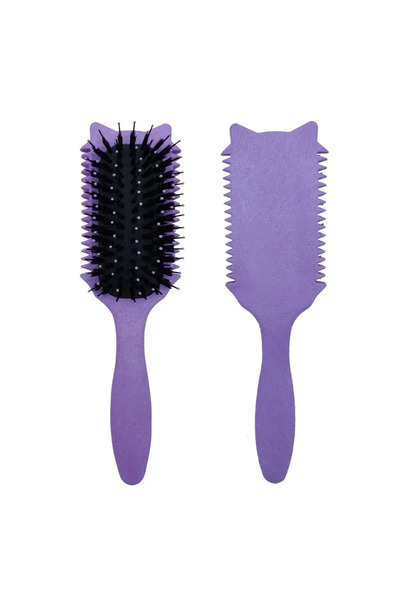 Choice Purple Boar Bristle Curl Defining Brush Detangling & Shaping Styling T...