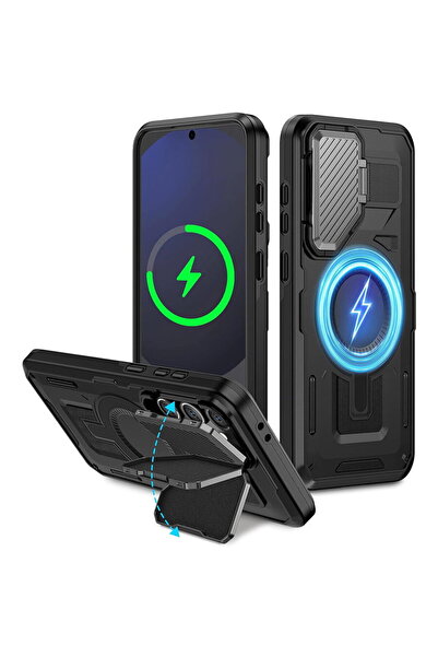 Techsuit Husă pentru Samsung Galaxy S24 FE - CamVault MagSafe - Negru