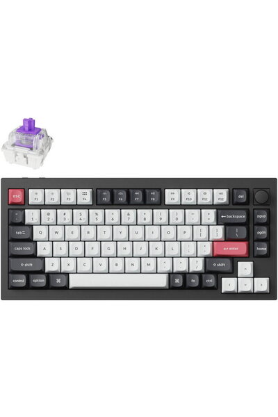 Keychron Tastatură personalizată wireless Q1 HE QMK cu buton RGB, comutator m...