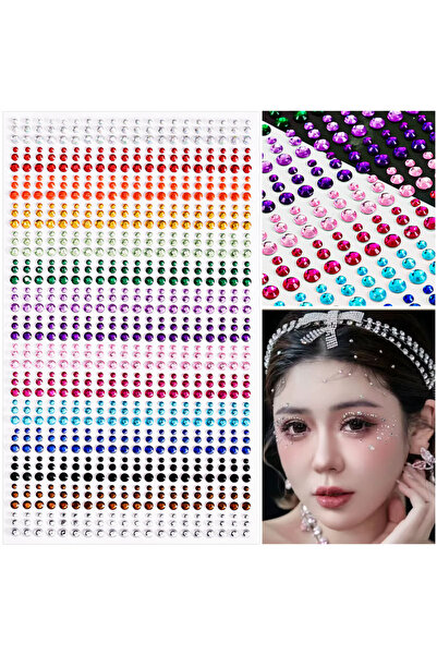 Choice7 NK-LT-68 162/216/900 قطعة ملصقات وشم ماسية للعين والوجه والجسم، 3/4/5...