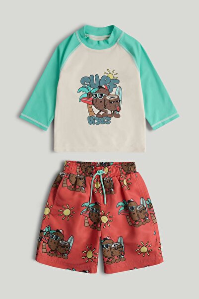 MOTHERCARE Sunsafe UPF50+ Rash Vest and Swim Shorts Set