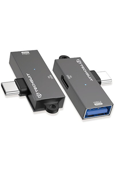 Techsuit Adaptor Tip-C, USB 3.0, PD100W, 5Gbps - DataBlitz (A21) - Gri